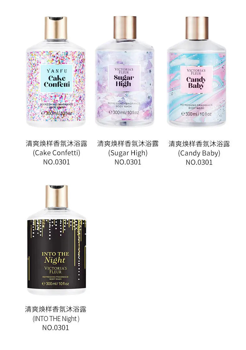 Victoria fragrance shower gel lasting fragrance secret language of love Moisturizing&oil controlling deep cleaning