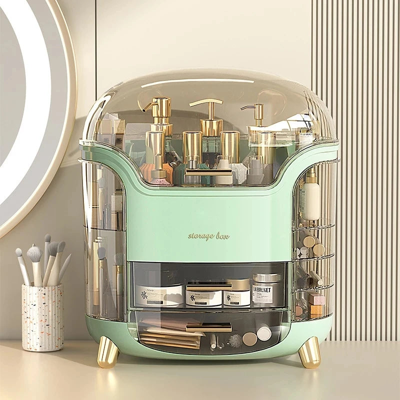 Transparente Schreibtisch Make-up Organizer Box Große Kapazität Kosmetik Schmuck Aufbewahrung Schublade Badezimmer Schminktisch Kleinteilebehälter