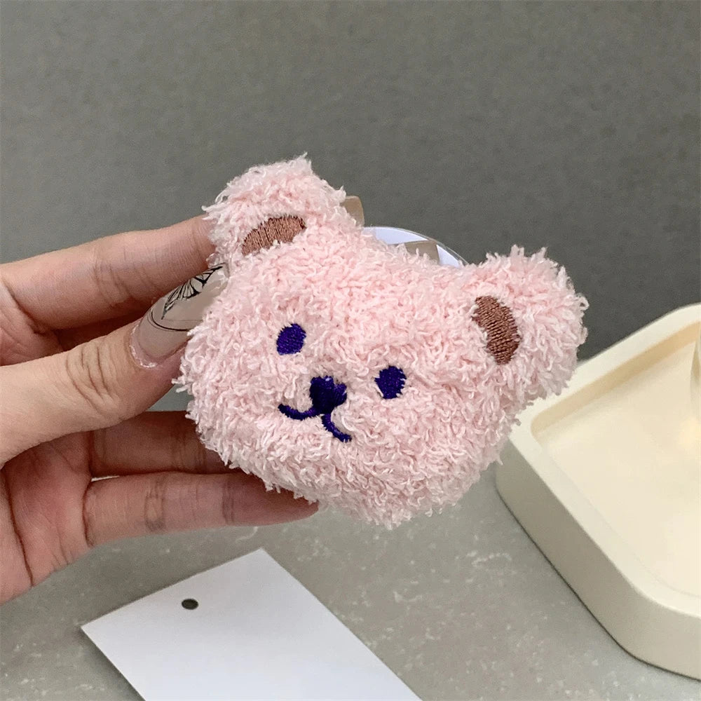 Korea 3D Süßer Warmer Plüschbär für Magsafe Magnetisches Handy-Griptok Grip Tok Ständer für iPhone Kabelloses Laden Halterung Ring