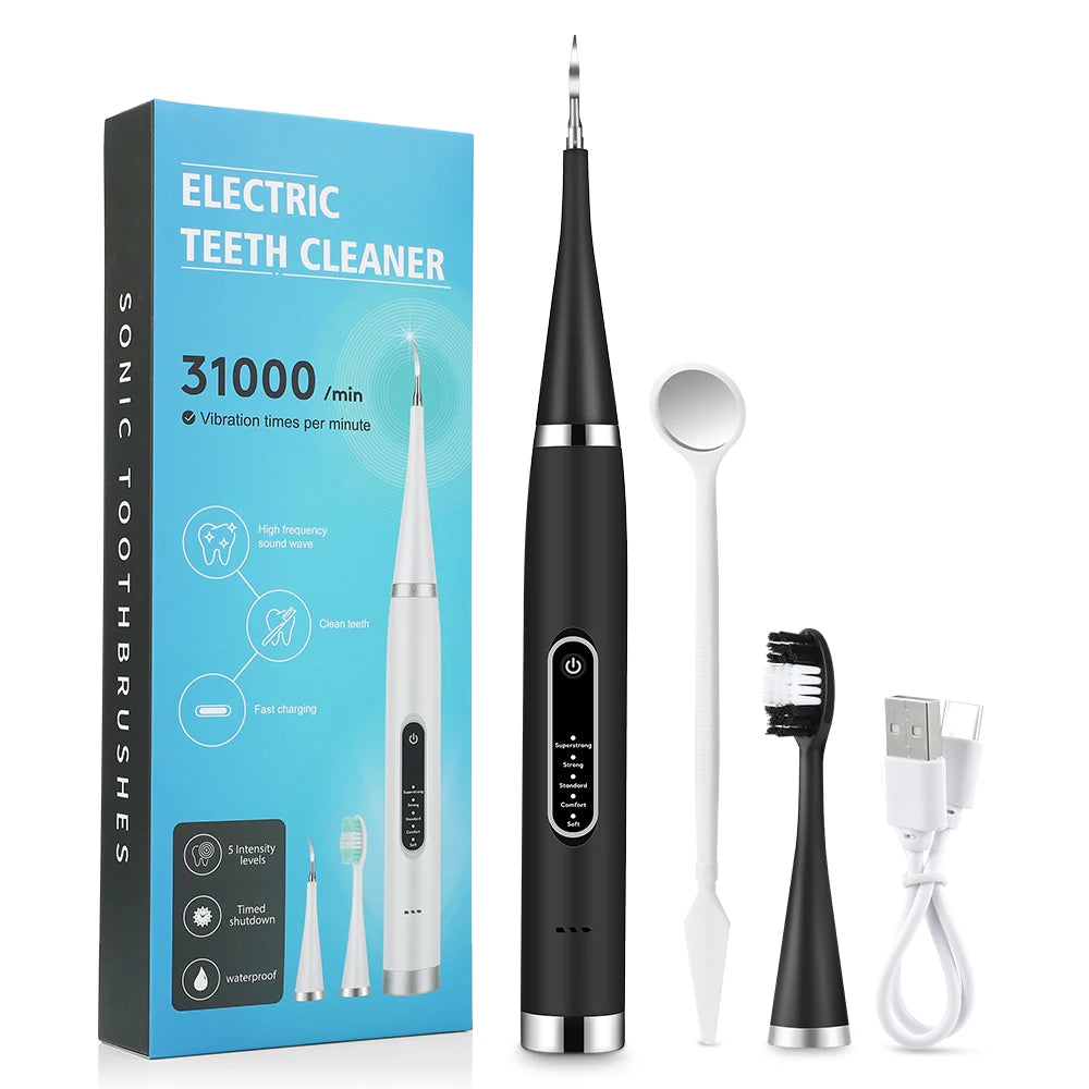 Home Calculus Remover Dental Scaling Electric Scaler Sonic Smoke Stains Tartar Plaque Teeth Whitening Dental Scaler
