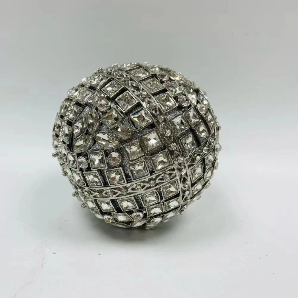 Women Multi Stones Clutch Purse Crystal Evening Bags Hard Case Metal Minaudiere Rhinestone Clutches Handbag Wedding Party Bags