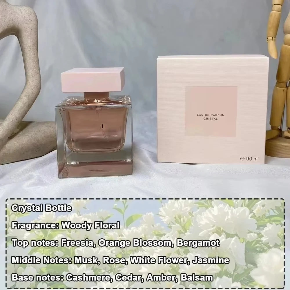 90ml Brand Women Perfume Long Lasting Woody Floral Eau de Parfum EDP Pure Musk Extract Women's Everyday Essential Perfume Gift