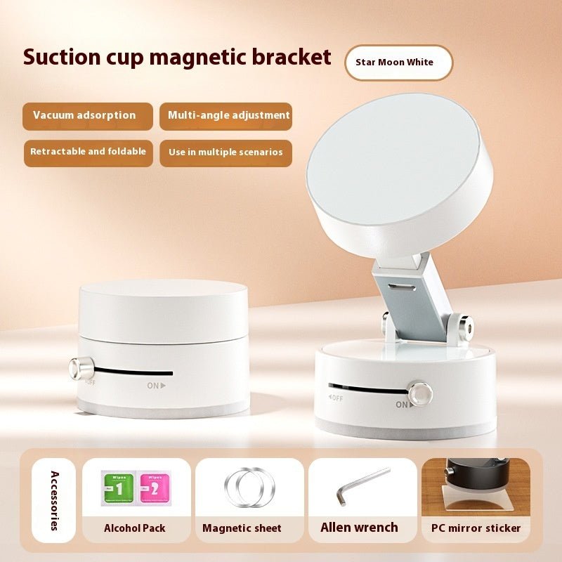 Foldable Magnetic Vacuum Car Phone Holder Foldable Suction Cup With Suction Cup Hands - Free Navigation For Smart Phone - MAGUSTA BEAUTY
