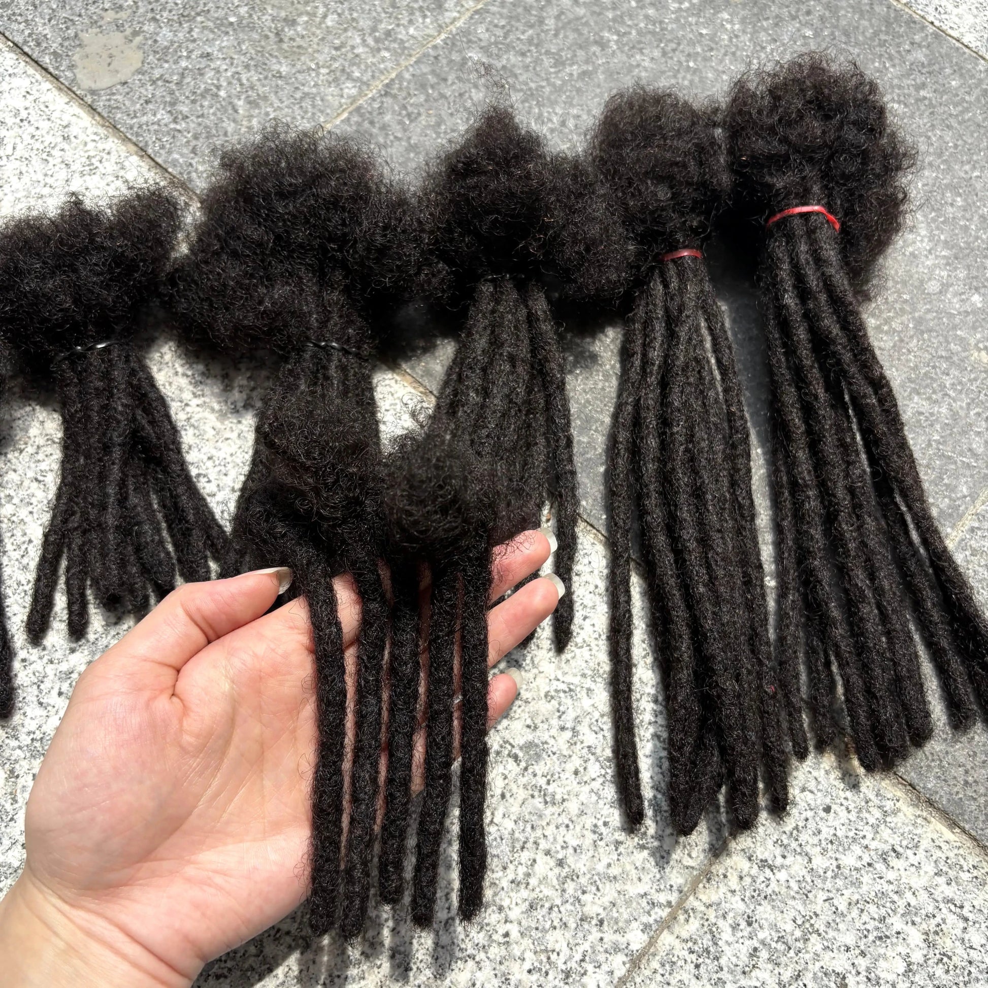 0.6cm 4-8Inch Regular Loc Extension Human Hair 50 Strands Full Handmade 100% Human Hair Dreadlock Extensions for Men Women - MAGUSTA BEAUTY