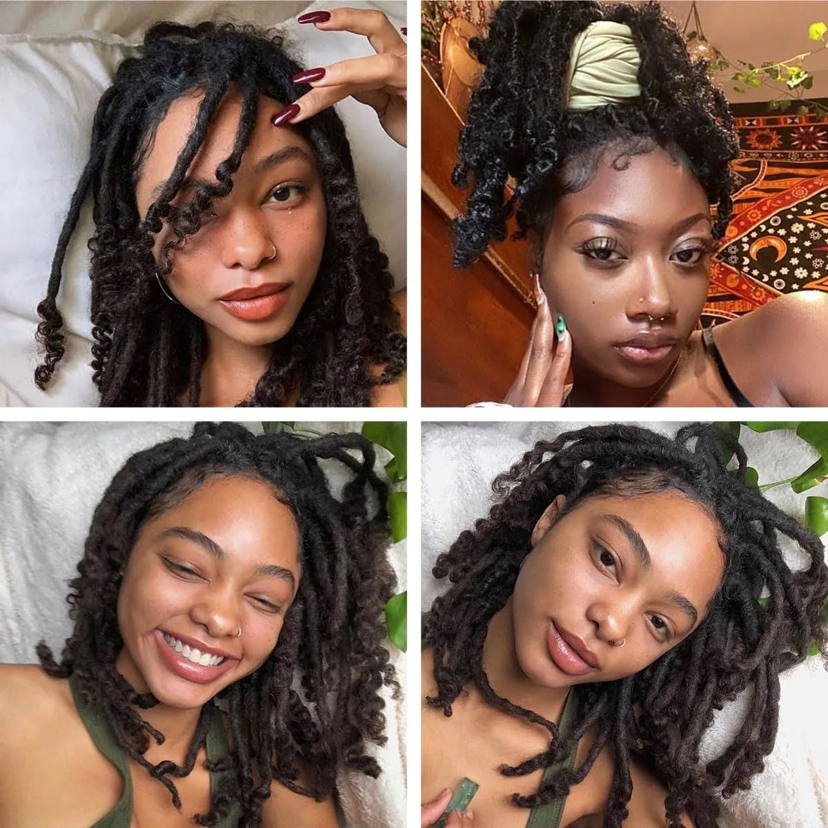 0.6cm 4-8Inch Regular Loc Extension Human Hair 50 Strands Full Handmade 100% Human Hair Dreadlock Extensions for Men Women - MAGUSTA BEAUTY