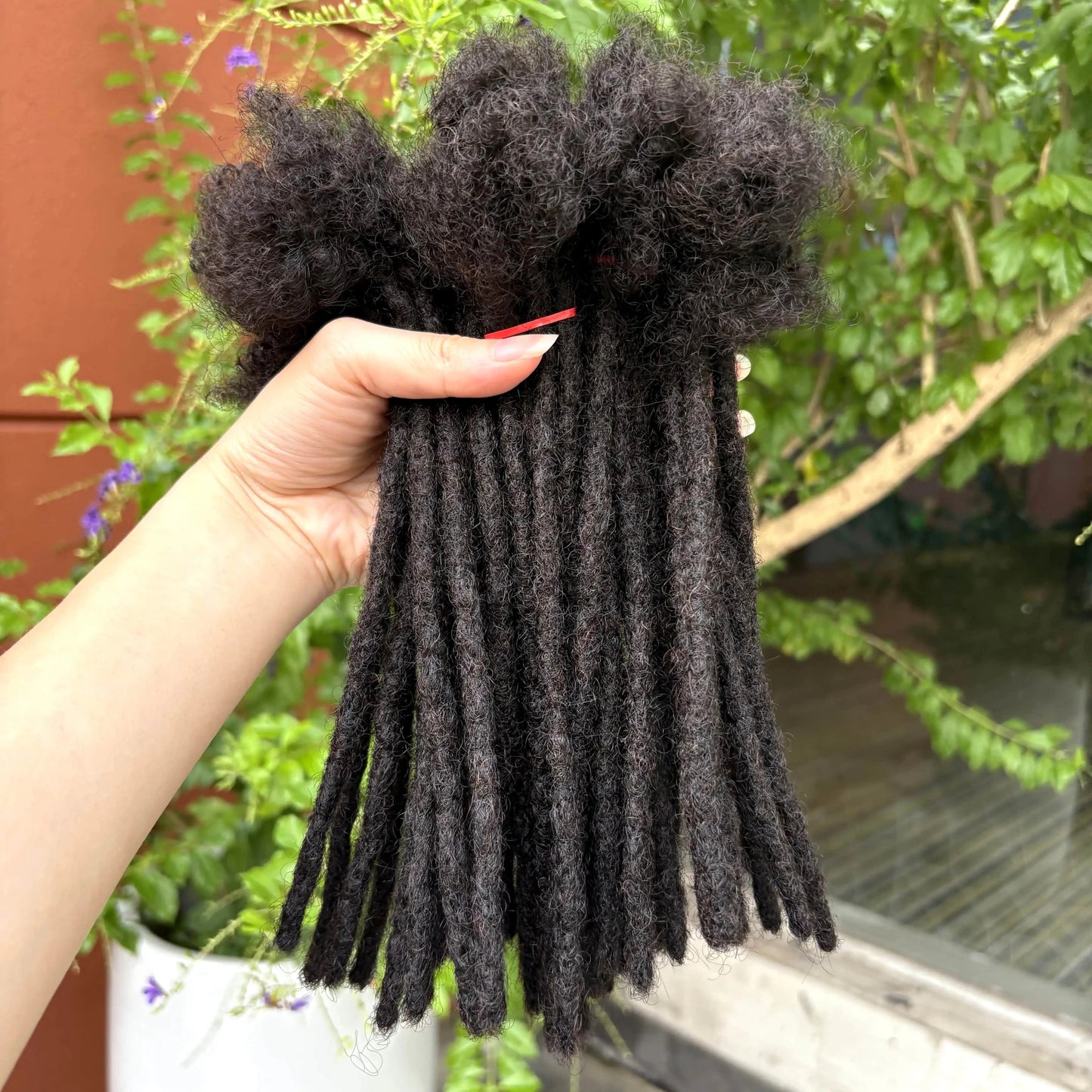 0.6cm 4-8Inch Regular Loc Extension Human Hair 50 Strands Full Handmade 100% Human Hair Dreadlock Extensions for Men Women - MAGUSTA BEAUTY