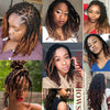 0.6cm Thickness 6-24 Inches 10 Stands Pacs Dreadlocks Human Hair Extensions for Women Ombre Brown Loc Extension can be Dyed - MAGUSTA BEAUTY
