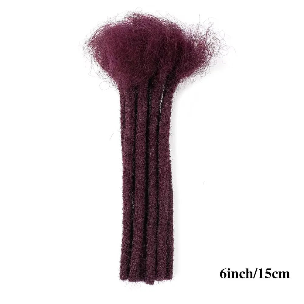 0.6cm Thickness 6-24 Inches 10 Stands Pacs Dreadlocks Human Hair Extensions for Women Ombre Brown Loc Extension can be Dyed - MAGUSTA BEAUTY