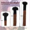 0.6cm Thickness 6-24 Inches 10 Stands Pacs Dreadlocks Human Hair Extensions for Women Ombre Brown Loc Extension can be Dyed - MAGUSTA BEAUTY