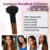 0.6cm Thickness 6-24 Inches 10 Stands Pacs Dreadlocks Human Hair Extensions for Women Ombre Brown Loc Extension can be Dyed - MAGUSTA BEAUTY