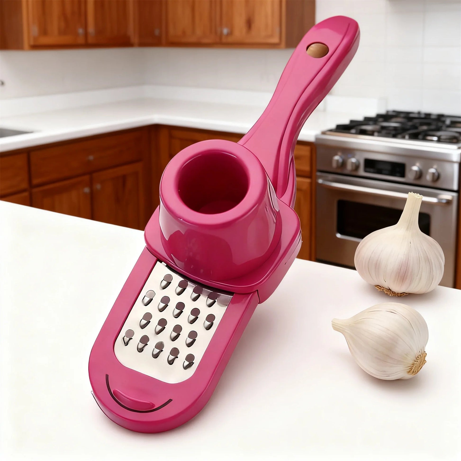 1 - Piece Multifunctional Manual Garlic Crusher Ginger Garlic Grater Garlic Cutter Peeler Kitchen Tool with Excellent Functionalit - MAGUSTA BEAUTY
