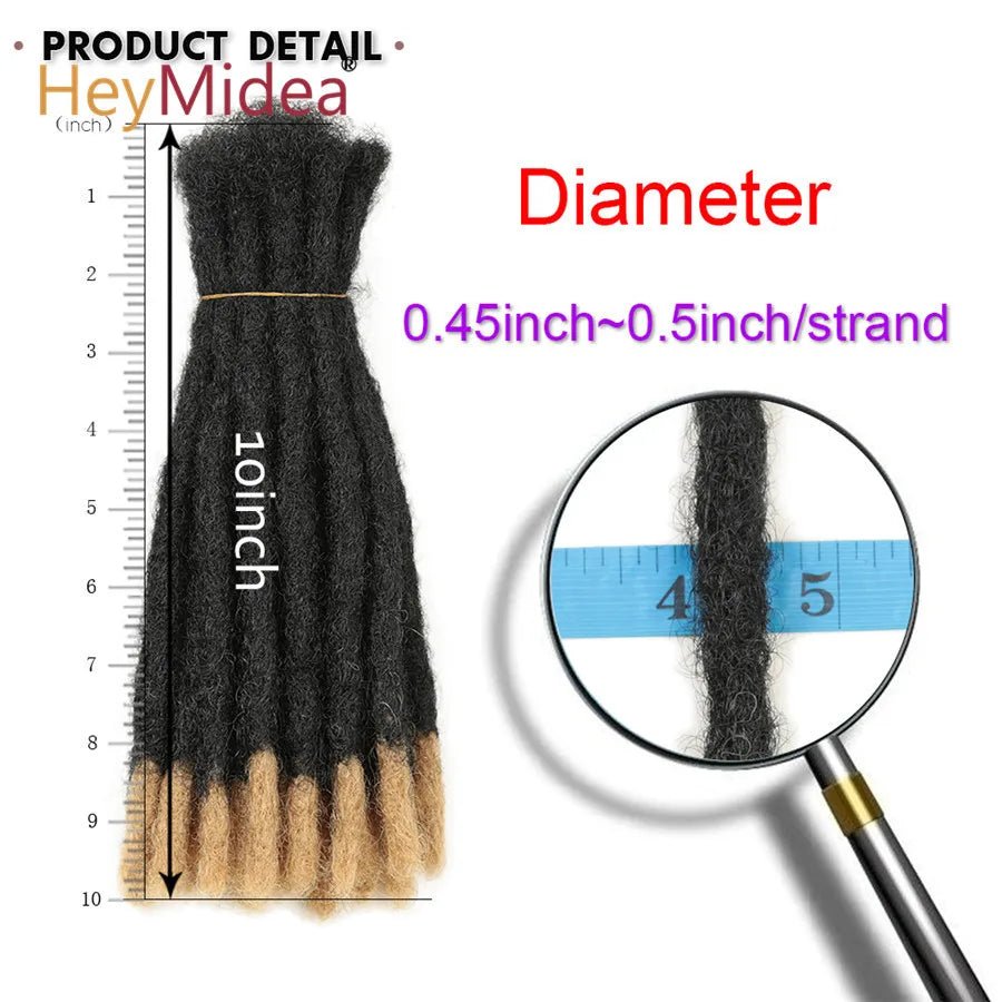 10 Inch Synthetic Dreadlocks Crochet Braids Hair Handmade Locs Hip-Hop Style For Men And Women Ombre Braiding wig Extensions He - MAGUSTA BEAUTY