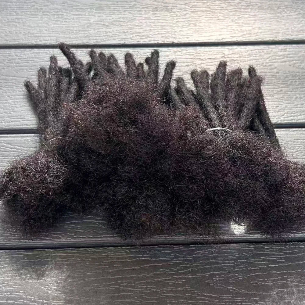 100% Human Hair Loc Extensions Full Handmade Dreadlock Extensions Wholesale 0.6cm Width Natural Black Extension For Women Men - MAGUSTA BEAUTY