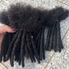 100% Human Hair Loc Extensions Full Handmade Dreadlock Extensions Wholesale 0.6cm Width Natural Black Extension For Women Men - MAGUSTA BEAUTY