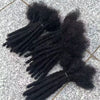 100% Human Hair Loc Extensions Full Handmade Dreadlock Extensions Wholesale 0.6cm Width Natural Black Extension For Women Men - MAGUSTA BEAUTY