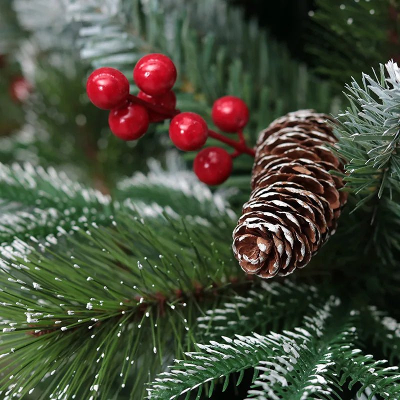 120 - 300cm Christmas Tree Encrypted PVC Pine Needles Glued White Pine Cones Christmas Tree for Christmas Decoration Ornament - MAGUSTA BEAUTY