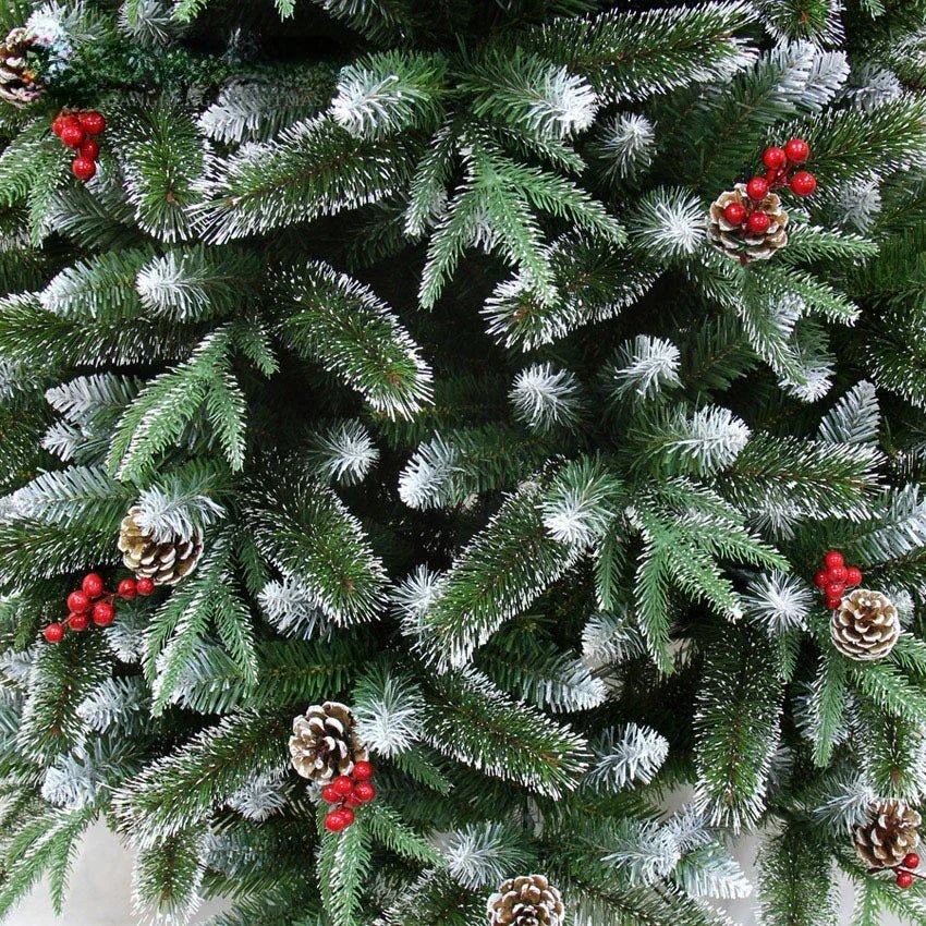 120 - 300cm Christmas Tree Encrypted PVC Pine Needles Glued White Pine Cones Christmas Tree for Christmas Decoration Ornament - MAGUSTA BEAUTY