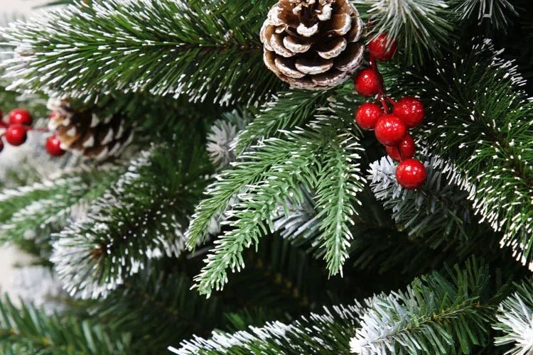 120 - 300cm Christmas Tree Encrypted PVC Pine Needles Glued White Pine Cones Christmas Tree for Christmas Decoration Ornament - MAGUSTA BEAUTY