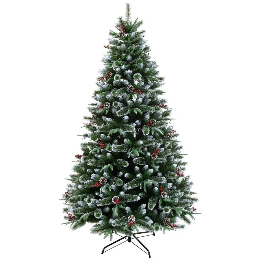 120 - 300cm Christmas Tree Encrypted PVC Pine Needles Glued White Pine Cones Christmas Tree for Christmas Decoration Ornament - MAGUSTA BEAUTY