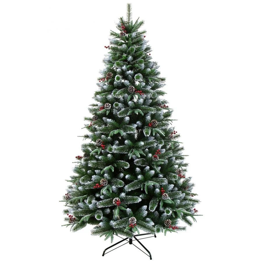 120 - 300cm Christmas Tree Encrypted PVC Pine Needles Glued White Pine Cones Christmas Tree for Christmas Decoration Ornament - MAGUSTA BEAUTY