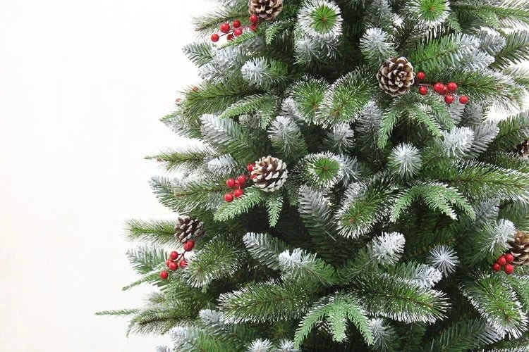 120 - 300cm Christmas Tree Encrypted PVC Pine Needles Glued White Pine Cones Christmas Tree for Christmas Decoration Ornament - MAGUSTA BEAUTY