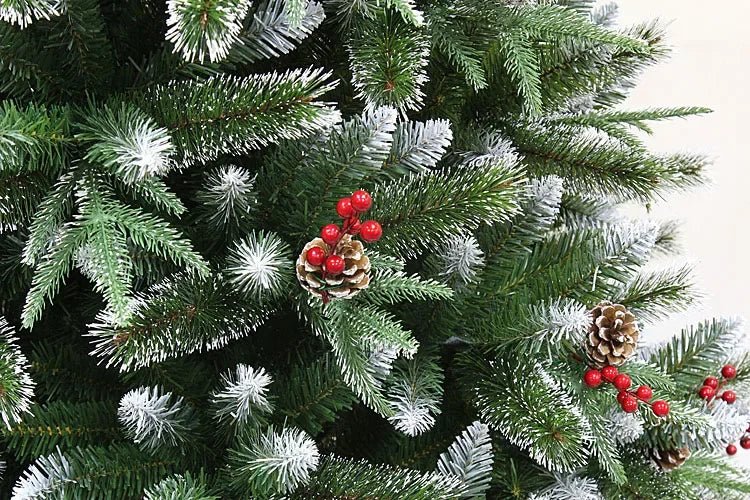 120 - 300cm Christmas Tree Encrypted PVC Pine Needles Glued White Pine Cones Christmas Tree for Christmas Decoration Ornament - MAGUSTA BEAUTY