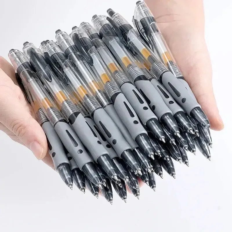 13/30pcs Retractable Gel Pens Set Black/Red/Blue Ink Ballpoint for Writing Refills Office Accessories School Supplies Stationery - MAGUSTA BEAUTY