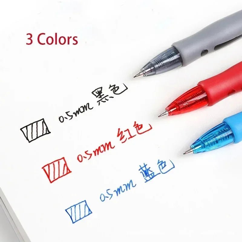 13/30pcs Retractable Gel Pens Set Black/Red/Blue Ink Ballpoint for Writing Refills Office Accessories School Supplies Stationery - MAGUSTA BEAUTY