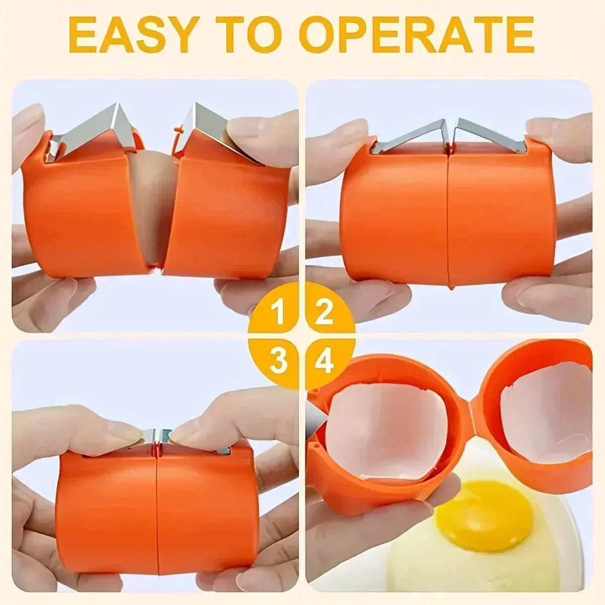 1/3pcs - New Egg Shell Opener Press Egg Shell Separator Portable Egg Opener Kitchen Handheld Egg Shell Crusher Household - MAGUSTA BEAUTY