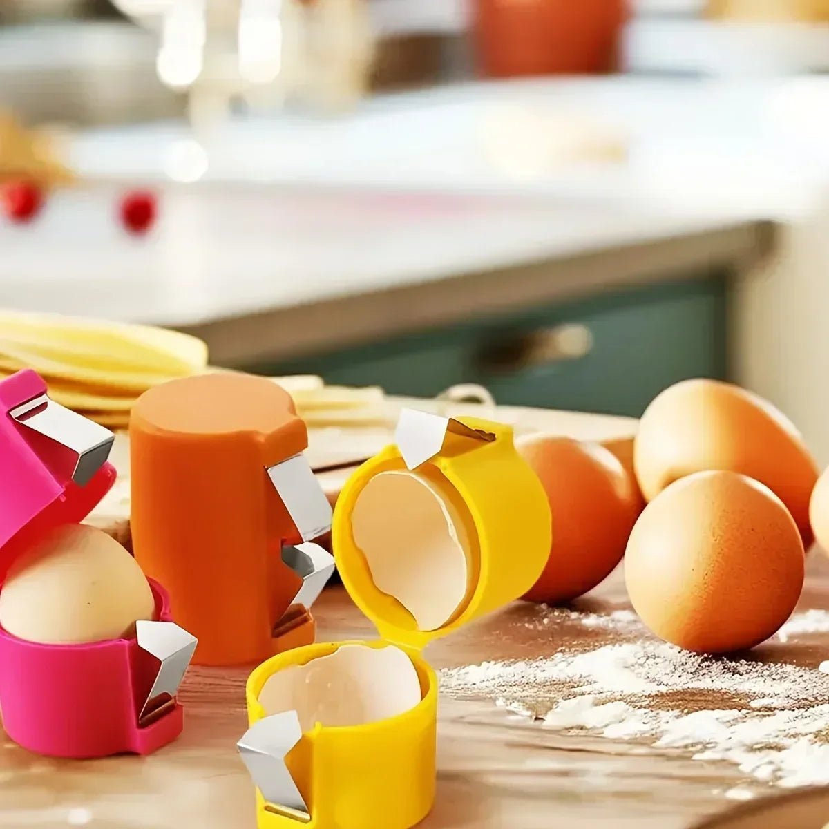 1/3pcs - New Egg Shell Opener Press Egg Shell Separator Portable Egg Opener Kitchen Handheld Egg Shell Crusher Household - MAGUSTA BEAUTY