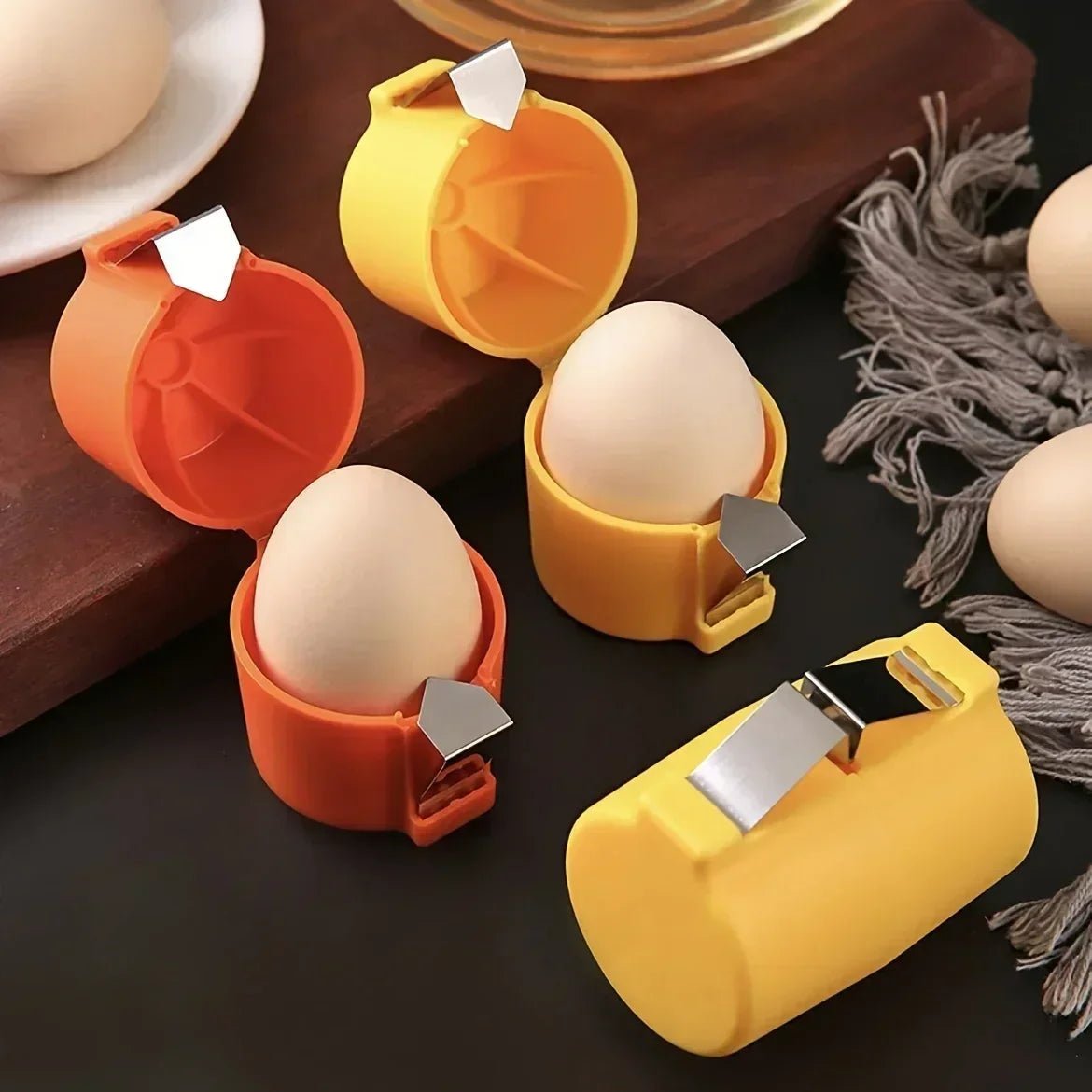 1/3pcs - New Egg Shell Opener Press Egg Shell Separator Portable Egg Opener Kitchen Handheld Egg Shell Crusher Household - MAGUSTA BEAUTY