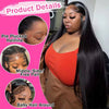 13x4 Bone Straight Human Hair Wigs 13x6 Hd Lace Frontal 42 Inch Straight Transparent Lace 250 Density Human Hair Wig For Women - MAGUSTA BEAUTY