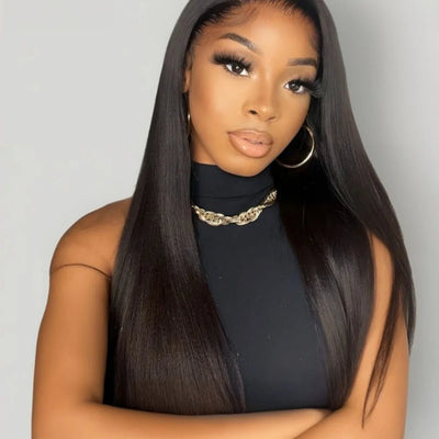 13x4 Bone Straight Human Hair Wigs 13x6 Hd Lace Frontal 42 Inch Straight Transparent Lace 250 Density Human Hair Wig For Women - MAGUSTA BEAUTY