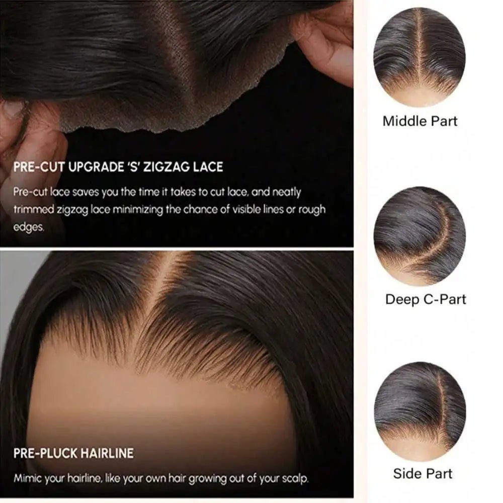 13x4 Bone Straight Human Hair Wigs 13x6 Hd Lace Frontal 42 Inch Straight Transparent Lace 250 Density Human Hair Wig For Women - MAGUSTA BEAUTY