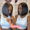 13x4 Bone Straight Lace Frontal Wigs Short Bob Preplucked 4x4 Transparent Lace Front Wig Brazilian 100% Human Hair 12 14 16 Inch - MAGUSTA BEAUTY