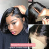 13x4 Bone Straight Lace Frontal Wigs Short Bob Preplucked 4x4 Transparent Lace Front Wig Brazilian 100% Human Hair 12 14 16 Inch - MAGUSTA BEAUTY