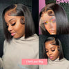 13x4 Bone Straight Lace Frontal Wigs Short Bob Preplucked 4x4 Transparent Lace Front Wig Brazilian 100% Human Hair 12 14 16 Inch - MAGUSTA BEAUTY