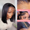 13x4 Bone Straight Lace Frontal Wigs Short Bob Preplucked 4x4 Transparent Lace Front Wig Brazilian 100% Human Hair 12 14 16 Inch - MAGUSTA BEAUTY