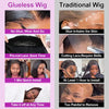13x4 Glueless Lace Front Wig Human Hair Straight 13x6 HD Transparent Lace Frontal Wigs Short Bob Wig For Women Remy 250% Density - MAGUSTA BEAUTY