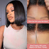 13x4 Glueless Lace Front Wig Human Hair Straight 13x6 HD Transparent Lace Frontal Wigs Short Bob Wig For Women Remy 250% Density - MAGUSTA BEAUTY