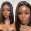 13x4 Lace Front Human Hair Wig Transparent Lace Frontal Wigs For Black Women Short Bob Wig Multiple Remy Straight Natural Wig - MAGUSTA BEAUTY