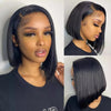 13x4 Lace Front Human Hair Wig Transparent Lace Frontal Wigs For Black Women Short Bob Wig Multiple Remy Straight Natural Wig - MAGUSTA BEAUTY