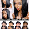 13x4 Lace Front Human Hair Wig Transparent Lace Frontal Wigs For Black Women Short Bob Wig Multiple Remy Straight Natural Wig - MAGUSTA BEAUTY
