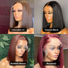 13x4 Lace Front Human Hair Wig Transparent Lace Frontal Wigs For Black Women Short Bob Wig Multiple Remy Straight Natural Wig - MAGUSTA BEAUTY