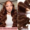 13X6 Hd Lace Frontal Wig Chocolate Brown Human Hair Wigs Body Wave Lace Front Wigs Pre Plucked Brazilian For Black Women 30 Inch - MAGUSTA BEAUTY