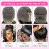 13x6 Lace Front Wigs Human Hair 180 Density Hd Body Wave Lace Frontat Human Hair Wigs For Women Glueless Pre Plucked Black Wig - MAGUSTA BEAUTY