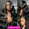13x6 Lace Front Wigs Human Hair 180 Density Hd Body Wave Lace Frontat Human Hair Wigs For Women Glueless Pre Plucked Black Wig - MAGUSTA BEAUTY