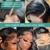 13x6 Lace Front Wigs Human Hair 180 Density Hd Body Wave Lace Frontat Human Hair Wigs For Women Glueless Pre Plucked Black Wig - MAGUSTA BEAUTY
