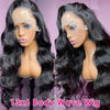 13x6 Lace Front Wigs Human Hair 180 Density Hd Body Wave Lace Frontat Human Hair Wigs For Women Glueless Pre Plucked Black Wig - MAGUSTA BEAUTY