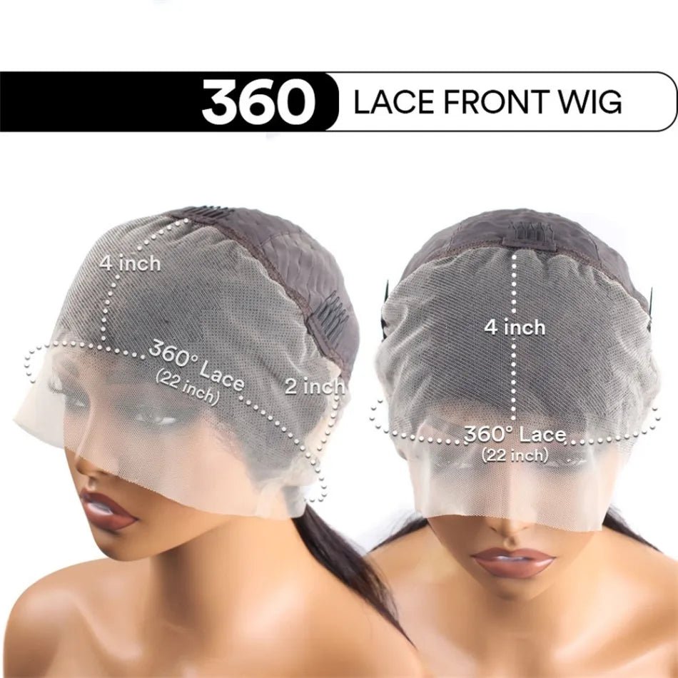 13x6 Lace Front Wigs Human Hair 180 Density Hd Body Wave Lace Frontat Human Hair Wigs For Women Glueless Pre Plucked Black Wig - MAGUSTA BEAUTY